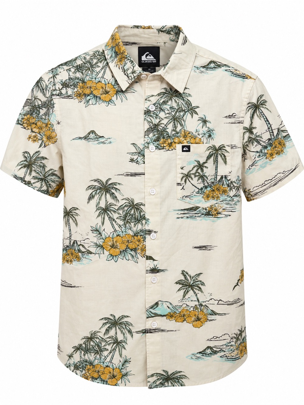Quiksilver Apero Classic SS Men’s Small Hawaiian Tropical Shirt WEJ7 NWT